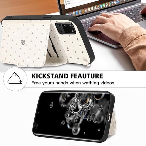 حافظة هاتف لهاتف سامسونج جالاكسي S20 الترا 5G مع حزام كتف متقاطع وحامل بطاقة وجيب الائتمان وإكسسوارات الخلية S20ultra 20S S 20 A20 S2O 20ultra G5 للفتيات والنساء باللون الأسود in Kuwait