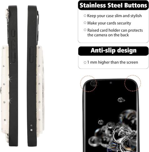 حافظة هاتف لهاتف سامسونج جالاكسي S20 الترا 5G مع حزام كتف متقاطع وحامل بطاقة وجيب الائتمان وإكسسوارات الخلية S20ultra 20S S 20 A20 S2O 20ultra G5 للفتيات والنساء باللون الأسود in Kuwait