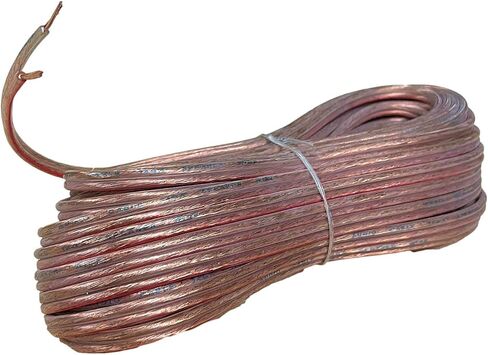 سلك مكبر صوت IMC Audio 14 AWG، كابل سلك مكبر صوت مقاس 14 (20 قدمًا، 20 قدمًا) استخدام رائع لمكبرات صوت المسرح المنزلي ومكبرات صوت السيارة، كابلات شفافة 14 جرام، سلك مكبر صوت مقاس 14 سلك ألومنيوم مغطى بالنحاس in Saudi Arabia