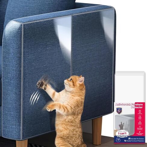 Sofa Protectors from Pets - 12 Pack Cat Anti Scratch Furniture Protectors Twist Pins - Strong, Clear, Cat Sofa Protector - Cat Deterrent Accessories in Saudi Arabia