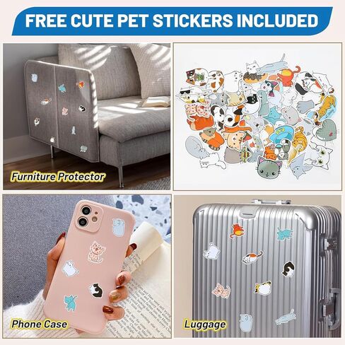 Sofa Protectors from Pets - 12 Pack Cat Anti Scratch Furniture Protectors Twist Pins - Strong, Clear, Cat Sofa Protector - Cat Deterrent Accessories in Saudi Arabia