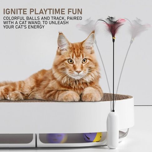 Cat Scratching Board, Round Cardboard Scratcher Pad, Horizontal Clearance Toy in Saudi Arabia