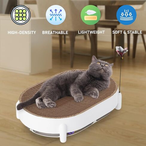 Cat Scratching Board, Round Cardboard Scratcher Pad, Horizontal Clearance Toy in Saudi Arabia