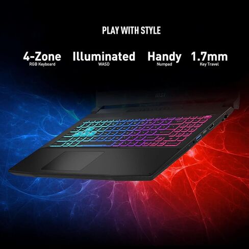 MSI Katana 17 Gaming Laptop, 17.3" 144 Hz FHD Display, Intel 10-core i7 13620H Up to 4.9 GHz, GeForce RTX 4060, 64 GB DDR5 RAM, 1 TB SSD, USB-Type C, Windows 11 Pro & MS Office Lifetime License in Saudi Arabia