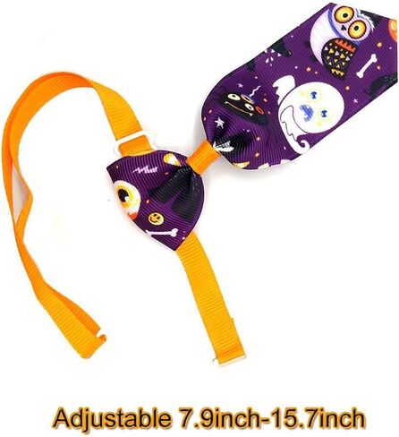 ربطات عنق للكلاب الهالوين للكلاب الصغيرة، 10 قطع ربطات عنق للحيوانات الأليفة مع ربطات عنق للجرو قابلة للتعديل، ربطة عنق شبح للحيوانات الأليفة، طوق للقطط، إكسسوارات شعر للكلاب لقضاء عطلة عيد الشكر (لون عشوائي) in Kuwait