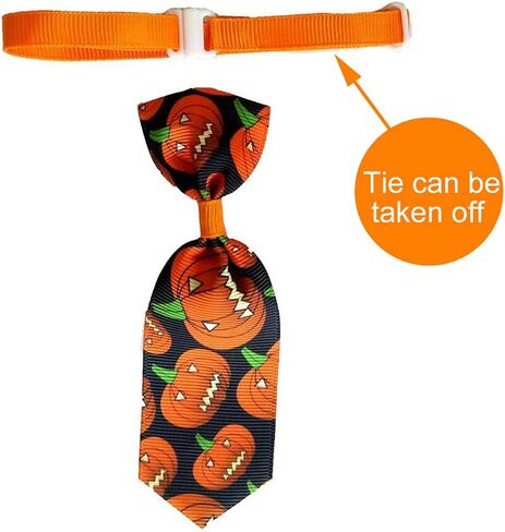 ربطات عنق للكلاب الهالوين للكلاب الصغيرة، 10 قطع ربطات عنق للحيوانات الأليفة مع ربطات عنق للجرو قابلة للتعديل، ربطة عنق شبح للحيوانات الأليفة، طوق للقطط، إكسسوارات شعر للكلاب لقضاء عطلة عيد الشكر (لون عشوائي) in Kuwait