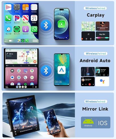 8 CORE 4G+64G Car Radio Stereo for Honda Civic 2004-2009 with Wireless CarPlay/Android Auto, 9.7 inch 1280 * 720P IPS Touch Screen Head Unit Android 13 GPS WiFi Bluetooth 32-Band DSP SWC HD Camera in Saudi Arabia
