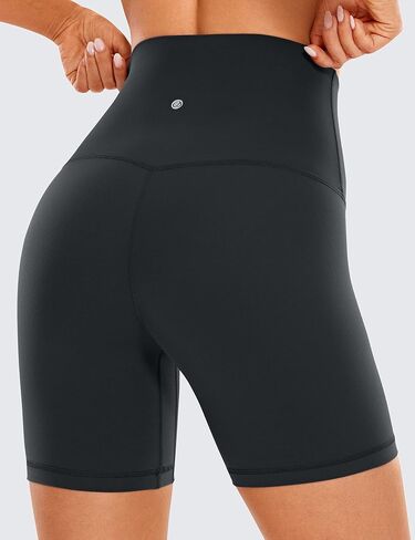 شورت CRZ YOGA عالي الخصر للنساء لراكبي الدراجات النارية مقاس 6 بوصات / 8 بوصات - شورت يوجا ناعم للتمرين فوق البطن in Kuwait