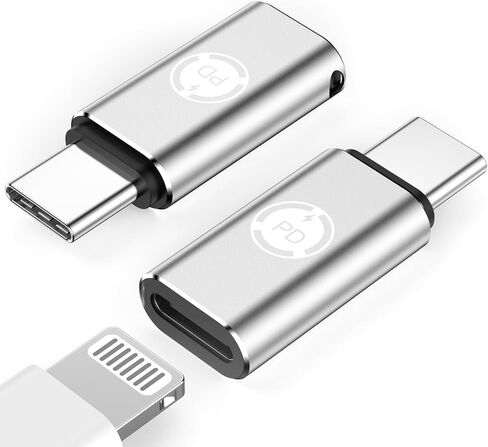 [MFi Certified] Lightning to USB C Adapter, 2 Pack Lightning Female to USB C Male Adapter Connector for iPhone 15/15 Plus/15 Pro/15 Pro Max/iPad Pro/Air/Mini, Support Fast Charging & Data Sync in Saudi Arabia