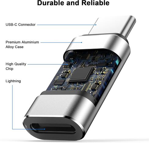 [MFi Certified] Lightning to USB C Adapter, 2 Pack Lightning Female to USB C Male Adapter Connector for iPhone 15/15 Plus/15 Pro/15 Pro Max/iPad Pro/Air/Mini, Support Fast Charging & Data Sync in Saudi Arabia