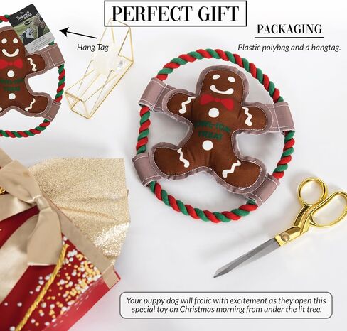 Pavilion - Happy Paw-Lidays - 9" Pawprint Puppy Dog Toy with Rope Handle K-9 Furry Companion Present in Saudi Arabia