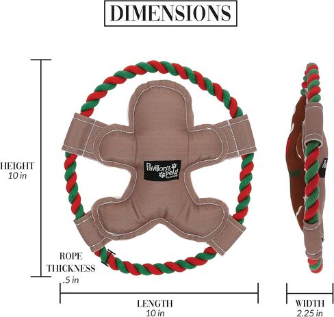 Pavilion - Happy Paw-Lidays - 9" Pawprint Puppy Dog Toy with Rope Handle K-9 Furry Companion Present in Saudi Arabia