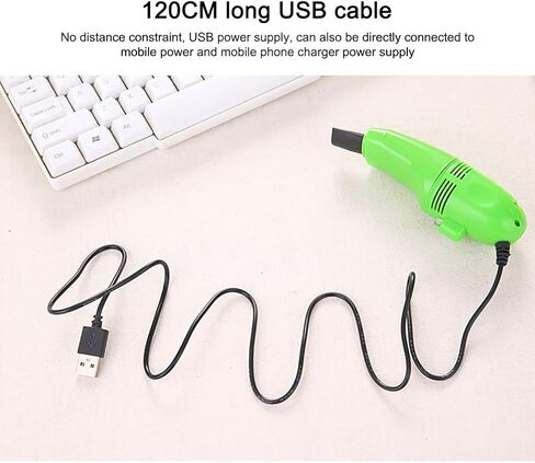 Mini Computer Keyboard Vacuum Cleaner, Remove Heavy Dust, Ideal for Keyboards, Printers, and Electronic Office Equipment, USB Powered (Black) in Saudi Arabia