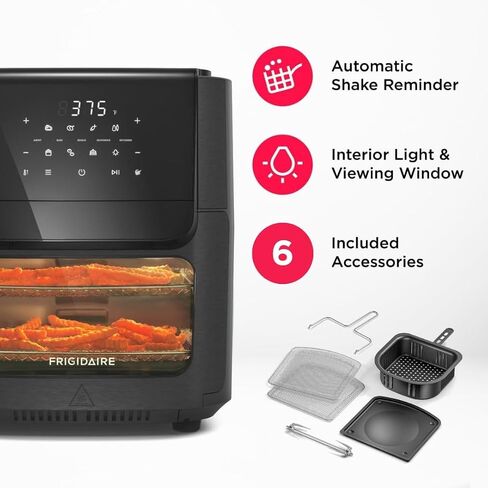 Frigidaire 3 in 1 Air Fryer - 5.3 Qt Capacity - 5 Preprogrammed Recipes, Black in Saudi Arabia