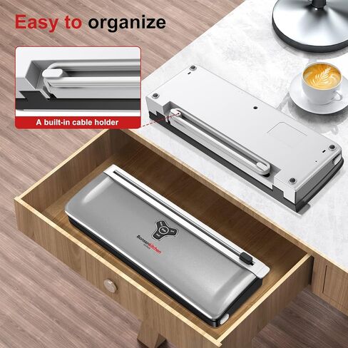 ماكينة غلق الطعام بتفريغ الهواء من Bonsenkitchen، تصميم مدمج، نظام إغلاق الهواء لأوضاع الطعام الجافة والرطبة، جهاز تفريغ الهواء من Sous Vide، طقم قاطع مدمج لسدادة الطعام لتخزين الطعام in Kuwait