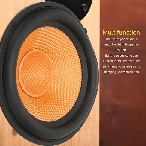 5 Inch Paper Speaker Cone, Subwoofer Cones Drum Paper 1 Inch Inner Diameter 5Inch Outer Diameter with Rubber Surround in Saudi Arabia