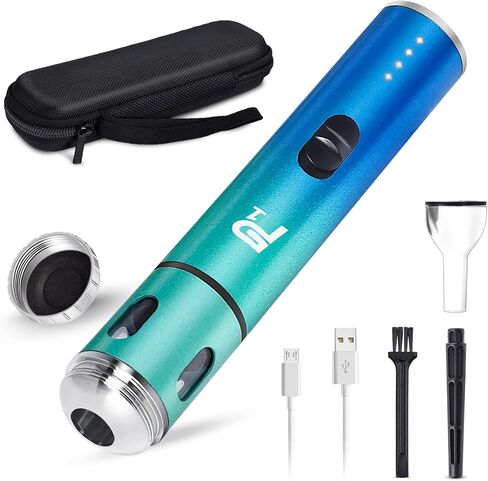 P1 Electric Herb and Spice Grinder. USB Rechargeable, Fast Grinding for Fresh Spices and Dry Flower Buds. Includes Portable Travel bag and Cleaning Brush Travel Set (Golden) in Kuwait