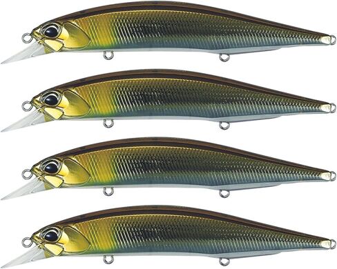 Realis DUO Realis Jerkbait 120mm/4.7": Pack of 4 PCs- Fishing lure for a wider variety of fishes with three hooks Suspending Sinking Type for Anglers Minnow Hardbody Baits in Saudi Arabia