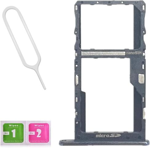 قطعة بديلة لحامل فتحة بطاقة SIM واحدة لهاتف LG K92 5G LM-K920 مقاس 6.7 بوصة مع دبوس إخراج مفتوح وصينية بطاقة SD باللون الرمادي ((جميع شركات النقل) in Kuwait