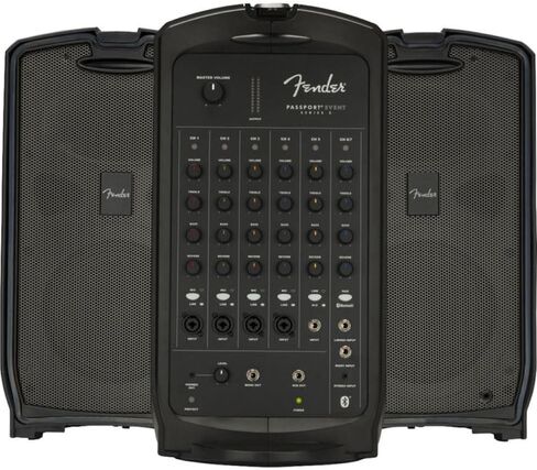 Fender 6942000000 Passport Conference Series 2 Portable Powered PA System Bundle with Fender P-52S Microphone Kit, Black in Saudi Arabia