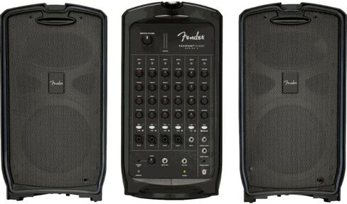 Fender 6942000000 Passport Conference Series 2 Portable Powered PA System Bundle with Fender P-52S Microphone Kit, Black in Saudi Arabia