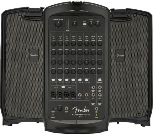 Fender 6942000000 Passport Conference Series 2 Portable Powered PA System Bundle with Fender P-52S Microphone Kit, Black in Saudi Arabia