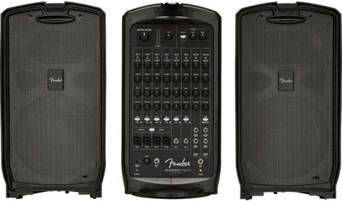 Fender 6942000000 Passport Conference Series 2 Portable Powered PA System Bundle with Fender P-52S Microphone Kit, Black in Saudi Arabia