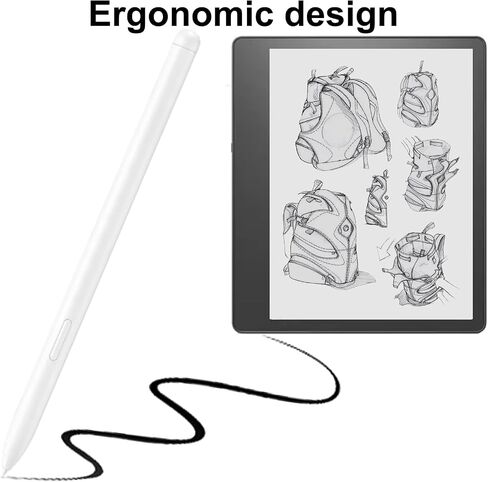 قلم شاشة لقلم Amazon Scribe متوافق مع Amazon Scribe، Plam Rejection، 4096 مستوى من حساسية الضغط، يدعم أجهزة EMR (أسود) in Kuwait
