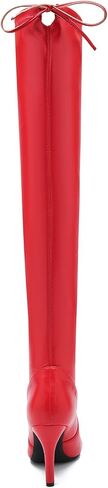 Women's Peep Toe Thigh High Boots Over The Knee Boot Sexy Stiletto Heel Lace Up Open Toe Pull on Long Boots in Saudi Arabia