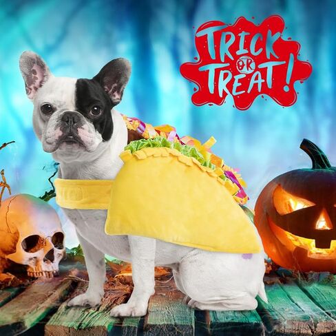 تاكو الكلب هالوين زي الكلب زي مضحك الكلب الأزياء تاكو الحيوانات الأليفة الأزياء عيد الميلاد الكلب تأثيري الملابس للكلاب المتوسطة الصغيرة القط الملابس جرو الزي لحفلة عيد ميلاد صور الدعائم الأحداث الخاصة in Kuwait