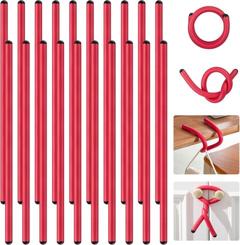 20 Pcs 17 Inch EVA Foam Twist Rubber Ties Reusable Bendable Cable Tie Straps Flexible Heavy Duty Twisty Ties for Organizing Cords Bundling (Black) in Saudi Arabia