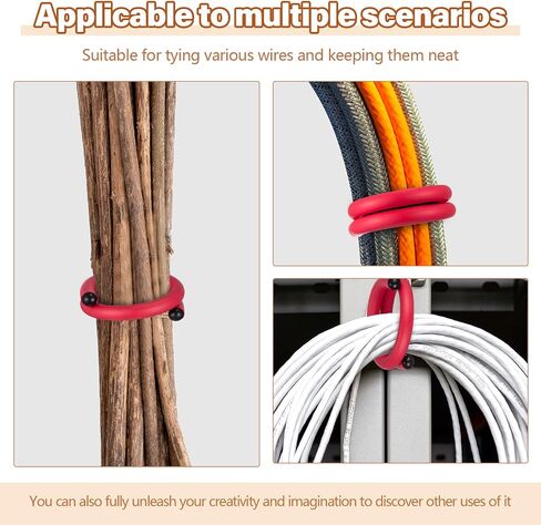 20 Pcs 17 Inch EVA Foam Twist Rubber Ties Reusable Bendable Cable Tie Straps Flexible Heavy Duty Twisty Ties for Organizing Cords Bundling (Black) in Saudi Arabia