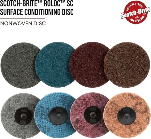 3M Roloc Surface Conditioning Disc TS, Aluminum Oxide, 3 Diameter, Medium Grit, Maroon (Pack of 100) in Saudi Arabia