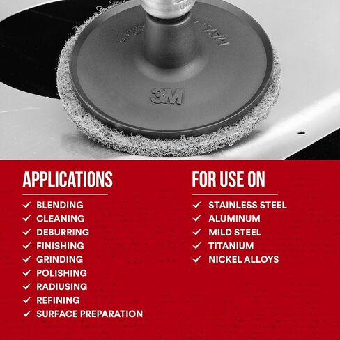 3M Roloc Surface Conditioning Disc TS, Aluminum Oxide, 3 Diameter, Medium Grit, Maroon (Pack of 100) in Saudi Arabia