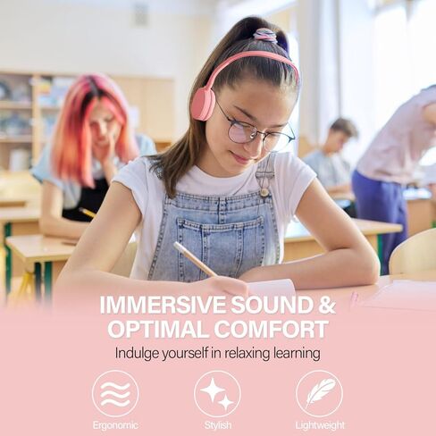 Maeline Kids Headphones Bulk 10 Pack On-Ear Adjustable Headphones for School Classroom (K-12 - College) Library, Travel, Wired 3.5mm Jack for Chromebooks, Tablets, Laptop, Computer - Multi Color in Saudi Arabia
