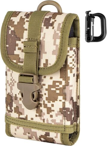 IronSeals Molle التكتيكية الحقيبة المدمجة فائدة أداة الخصر حقيبة الهاتف الحافظة لفون 15 برو / 15/14 برو / 14/13 برو / 13/13 ميني / 12 برو / 12/12 ميني / 11 برو ماكس / XS ماكس /، سامسونج S24 / S23/S22/S20/S10 in Saudi Arabia