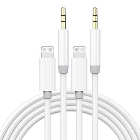 USB C to 3.5mm Aux Audio Cable for iPhone 16 Pro Max, 2 Pack Type C to 3.5 mm Headphone Jack Car Stereo Cable Cord Compatible with iPhone 16/16 Plus/16 Pro/16 Pro Max/15/15 Plus/15 Pro/15 Pro Max