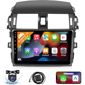 Naifay Android Car Stereo for Toyota Corolla 2009 2010 2011 2012 2013 with Wireless Carplay Android Auto, 2+32G 9 inch Touch Screen for Corolla Radio Bluetooth Car Audio Receivers GPS WiFi SWC