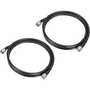 uxcell 2Pcs RG8 CB Coax Cable Jumper Cable with Pl-259 Male to Male Connectors Low Loss CB Antenna for CB/Ham Radio 0.9m/3ft