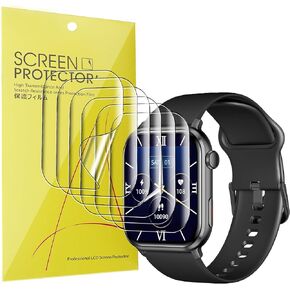 Compatible for COCO BT2 Smartwatch Screen Protector, [6 Pack] Full Coverage TPU Clear Film Compatible for COCO BT2 Smartwatch (6 Pack)