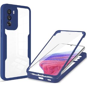 Ysnzaq Clear Case for Oppo Reno 12 Pro (Not 12), Full Surround Soft TPU with Screen Protection Phone Cover for Oppo Reno12 Pro QB Purple
