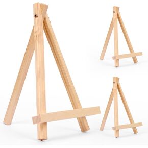 Jekkis 9 Inches Tabletop Easels for Painting Canvas Tall Wood Display Easels Set of 12, Art Craft Painting Easel Stand for Artist Adults Students