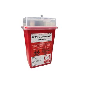 Sharps Container, Jabware, 1 Quart, in Home and Lab Usage Biohazard Needle and Syringe Disposal (Pack of 1)