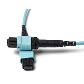 FCD - 40M OM4 MTP MTP 12 Fiber Patch Cable | 100G Plenum Multi-Fiber 50/125 MTP to MTP Multimode Jumper 40 Meter (131.23ft) | B Type Polarity | 1/10/40/100g mmf qsfp 100gbase 12f MTP