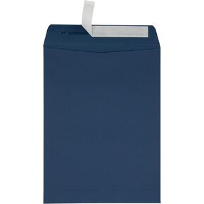 LUXPaper 9 x 12 Open End Envelopes | Peel & Press | Navy Blue | 80lb. Text | 50 Qty