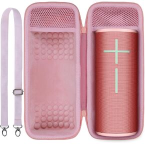 Storage Case Compatible with Ultimate Ears UE MEGABOOM 4 3 Portable Waterproof Bluetooth Speaker (Pink Case)