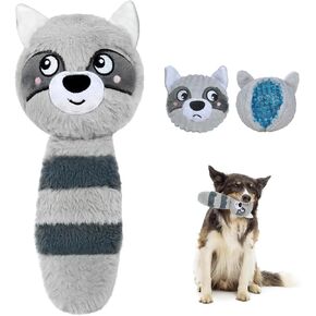 Fida Squeaky Dog Toys for Aggressive Chewers 3 in 1, Dog Chew Toys with 3 Layers,Interactive Dog Toys for Large Dogs Balls to Keep Them Busy for Small Medium Dogs(Raccoon)