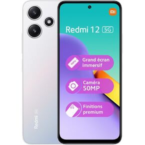 Redmi Xiaomi 12 5G + 4G LTE Global Unlocked 6.79" 50mp Triple Camera (Tmobile Mint Tello Global) + Extra (w/Fast 33W Dual USB Car Charger) (Midnight Black Global ROM, 128GB + 4GB)