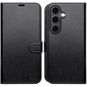 OCASE Compatible with Samsung Galaxy S24 FE Wallet Case, PU Leather Flip Folio Case with Card Holders RFID Blocking Kickstand [Shockproof TPU Inner Shell] Phone Cover 2024 - Black