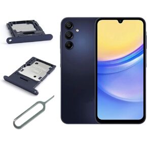for Samsung Galaxy A15 5G Sim Card Tray Holder Slot Pin Replacement SM-A156U SM-A156U1 A156U SM-A156E SM-S156VL,1pcs Black